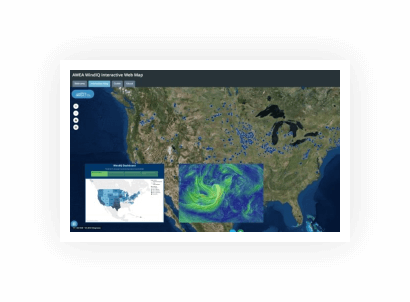 A screenshot of a topographical map of the United States with two inset images.